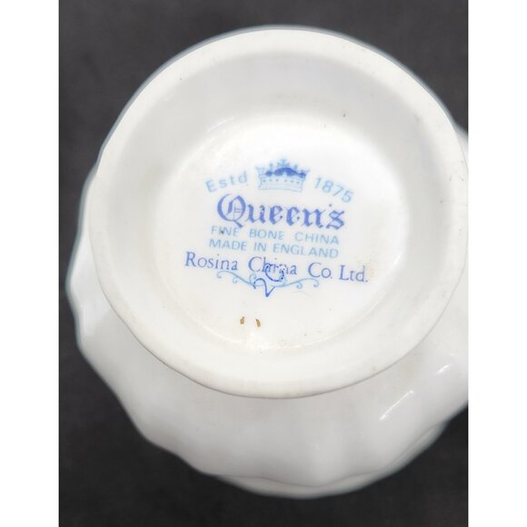 Queens China Tea Cup Saucer Blue Flowers. Rosina China Co. - Picture 4 of 4